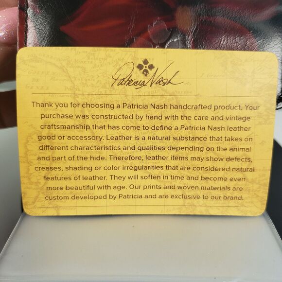 Patricia Nash Astor English Rustic Mums ID Credit Card Kiss Lock Coin Wallet - Picture 13 of 16